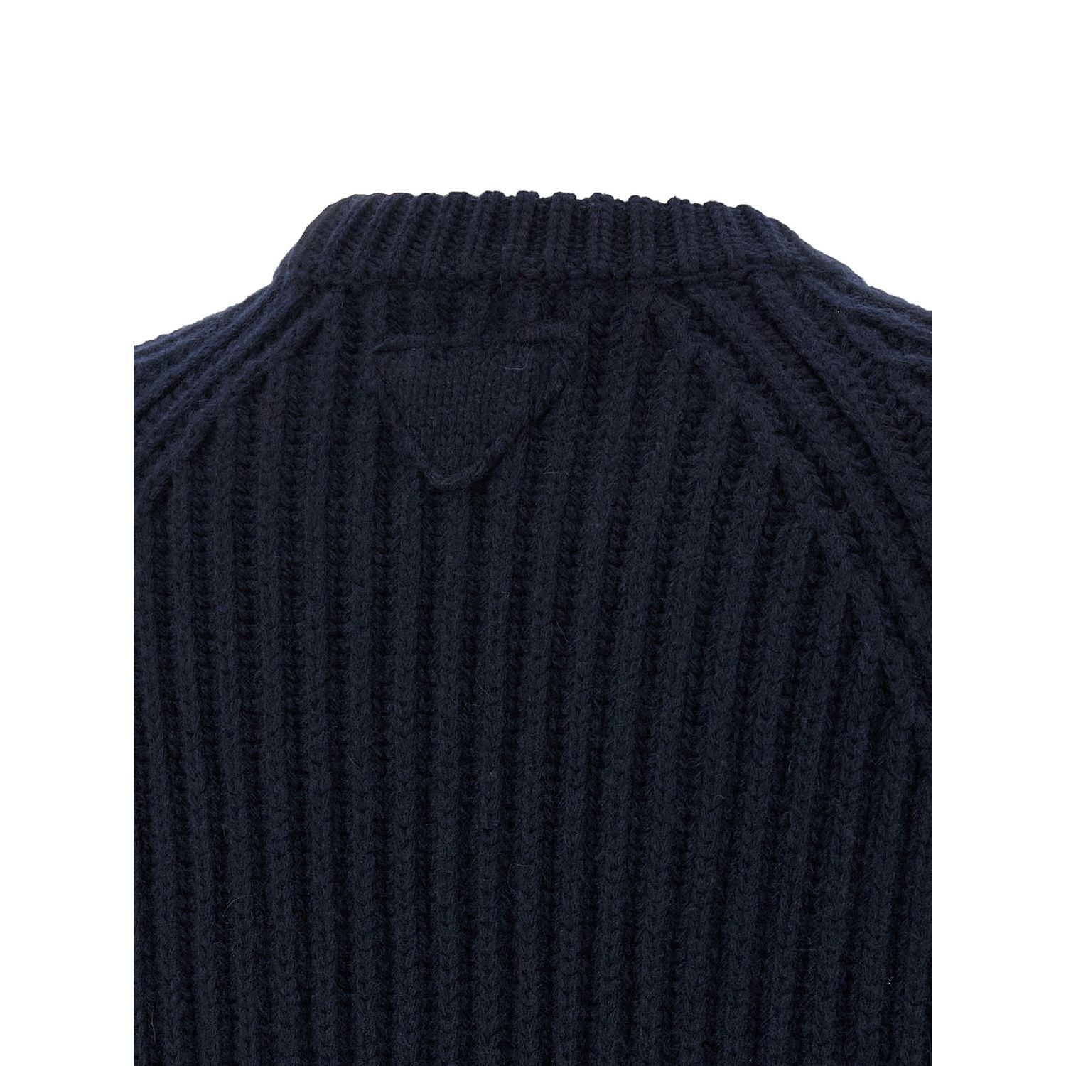 Prada Blue Virgin Wool Cardigan