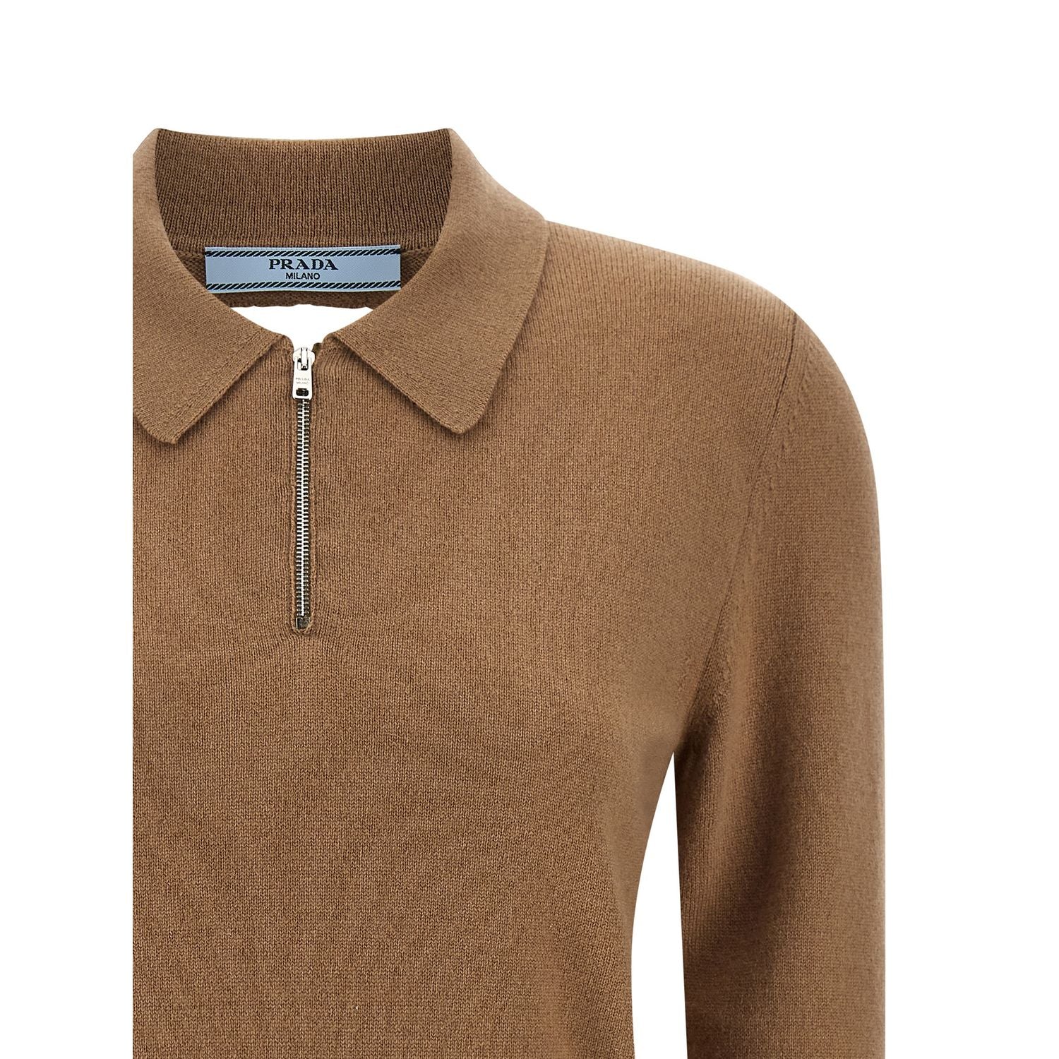 Prada Beige Cashmere Polo Shirt