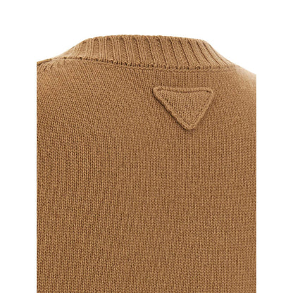 Prada Brown Virgin Wool Cardigan