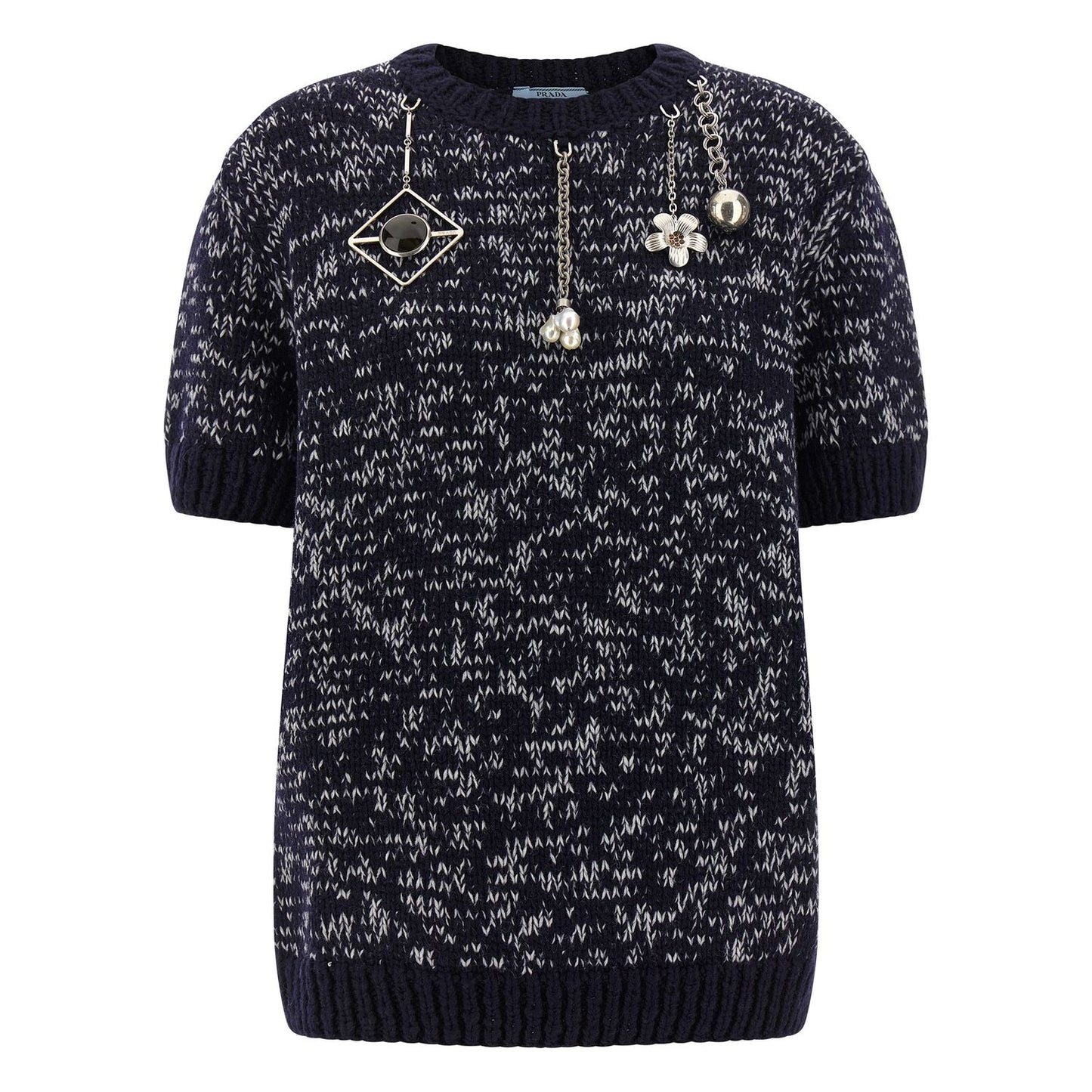 Prada Multicolor Virgin Wool Cardigan