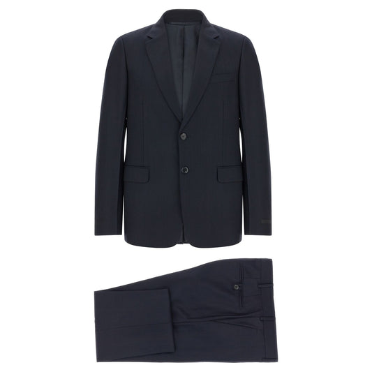 Prada Blue Virgin Wool Two-Piece Suit