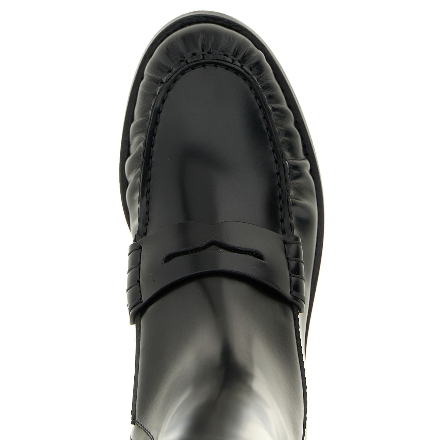 Prada Black Calfskin Over The Knee