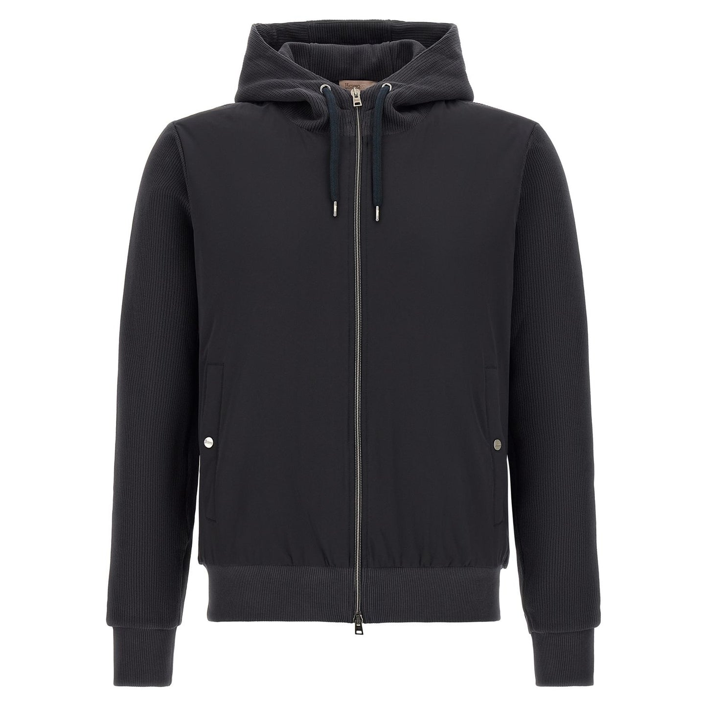 Herno Blue Cotton Shell Jacket
