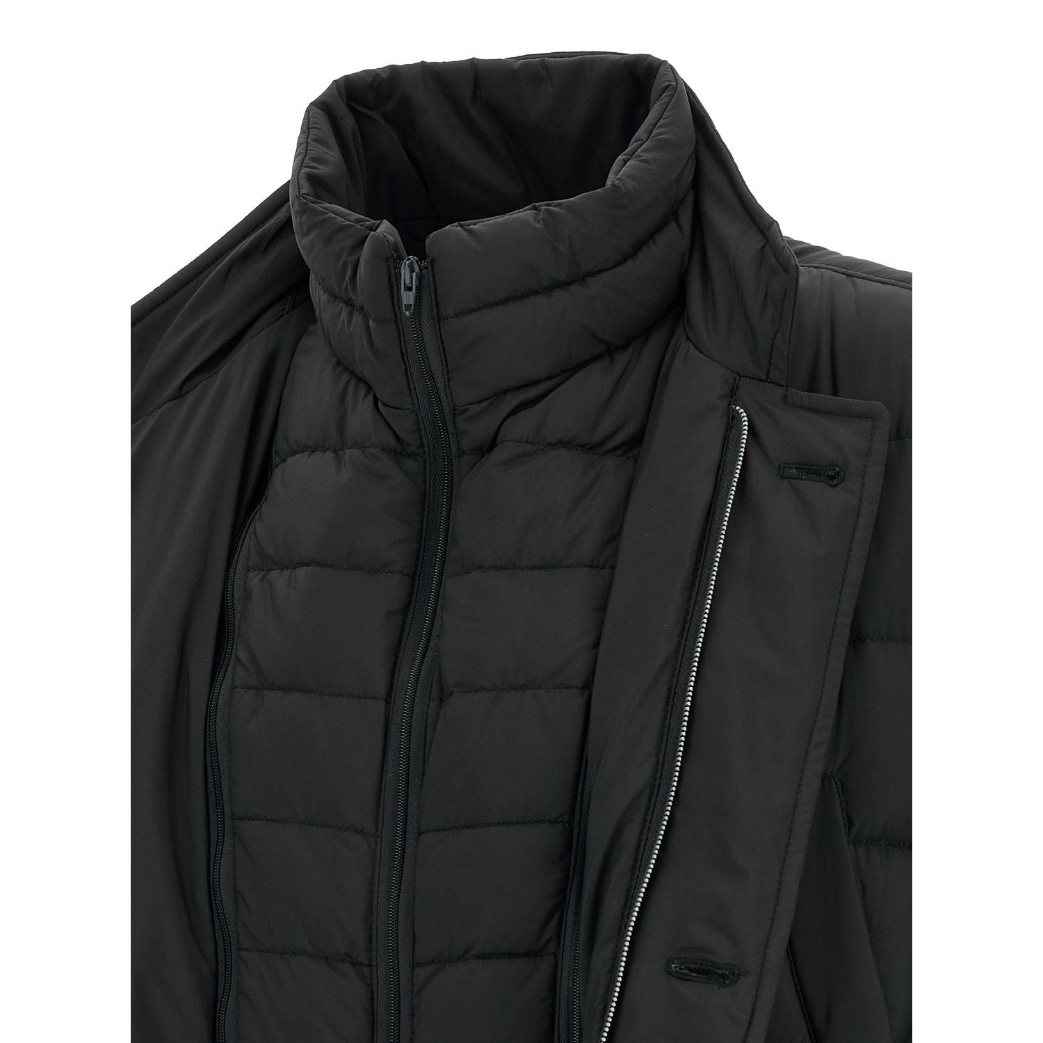 Herno Black Polyamide Full-Length Jacket