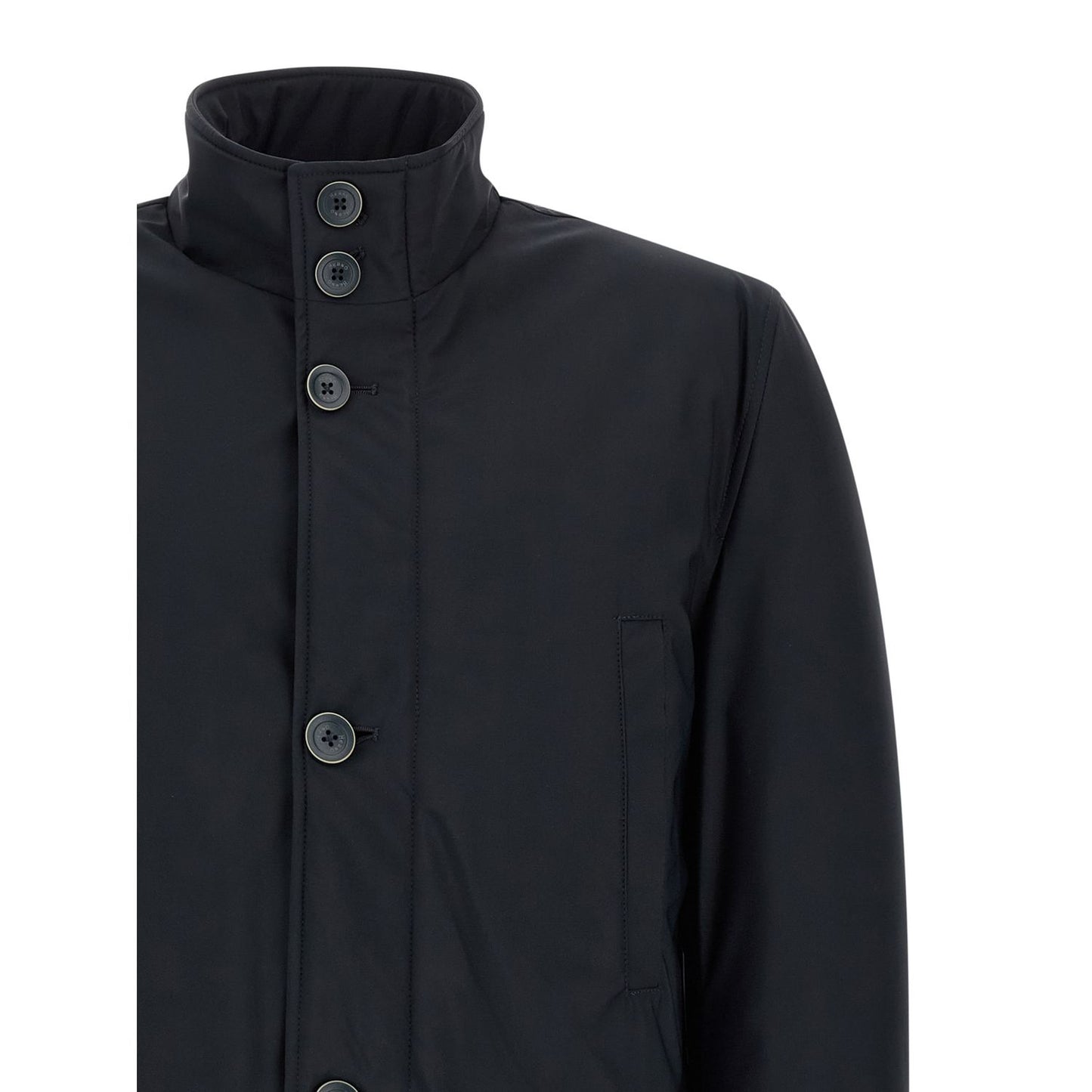 Herno Blue Polyamide Full-Length Jacket