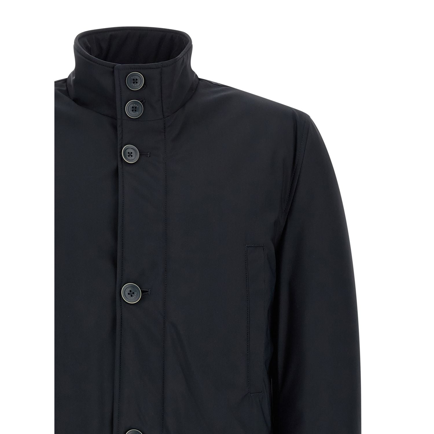 Herno Blue Polyamide Full-Length Jacket