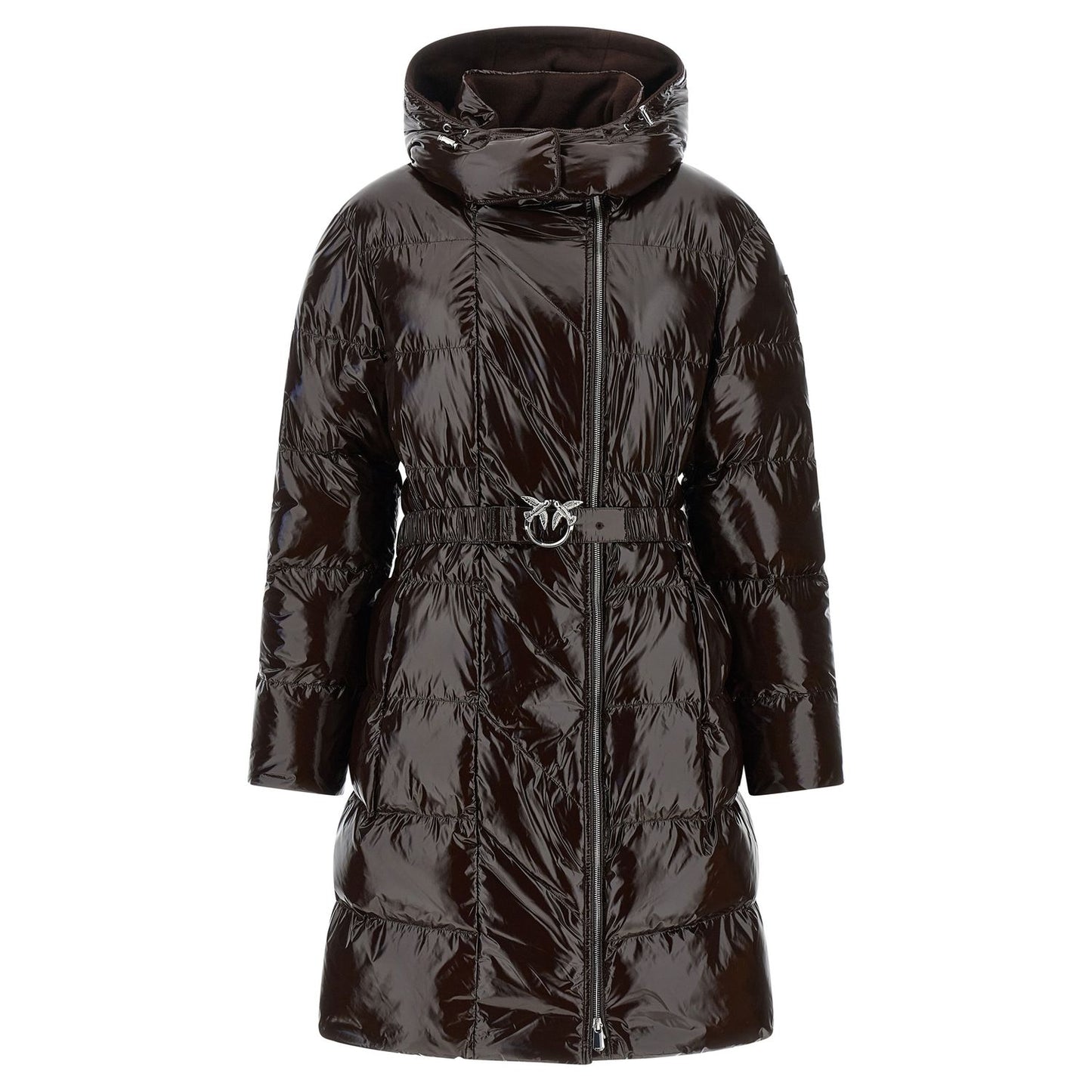 PINKO Brown Polyamide Full-Length Jacket
