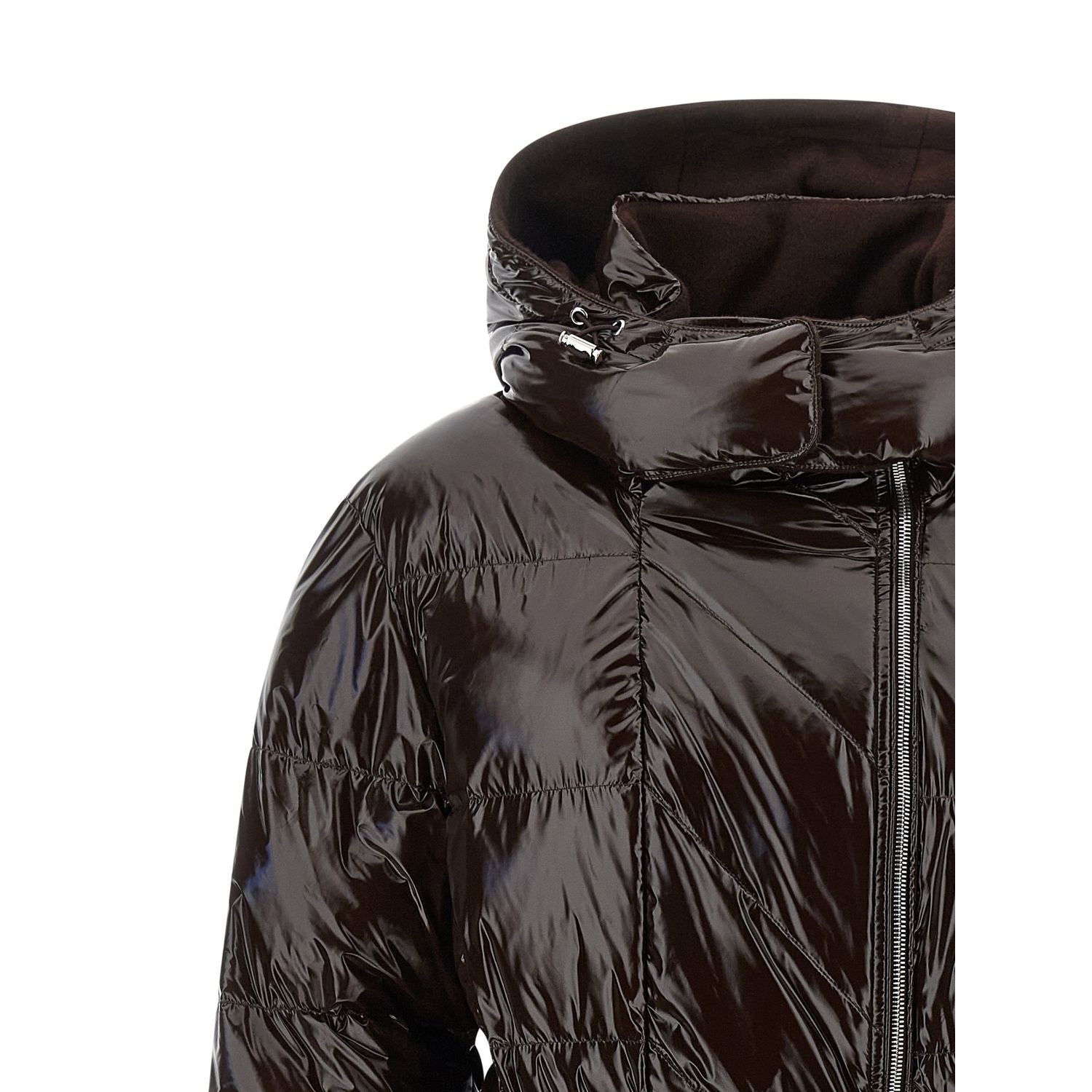 PINKO Brown Polyamide Full-Length Jacket