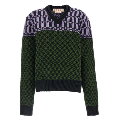 Marni Multicolor Wool Cardigan