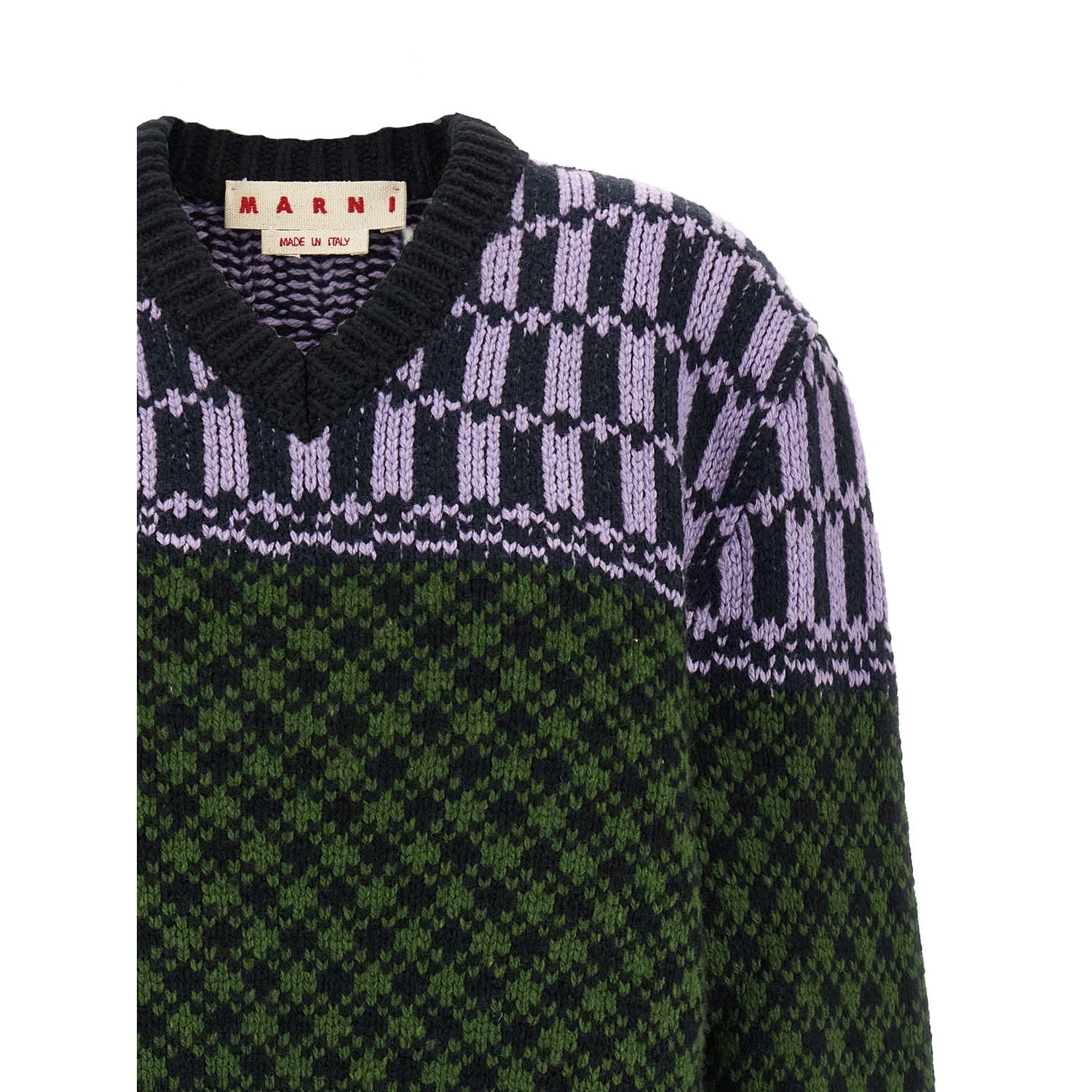Marni Multicolor Wool Cardigan