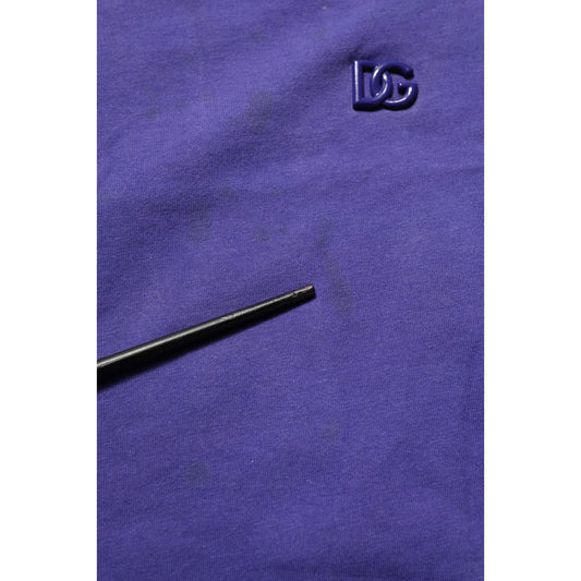 Dolce & Gabbana Violet Cotton Crew Neck Short Sleeve T-shirt