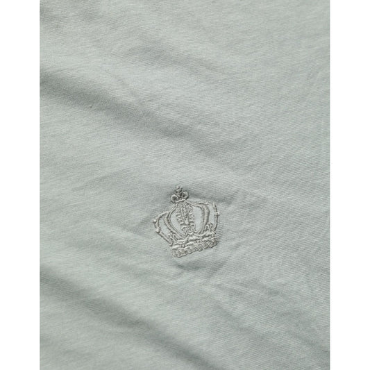 Dolce & Gabbana Green Cotton Short Sleeve Crew Neck T-shirt