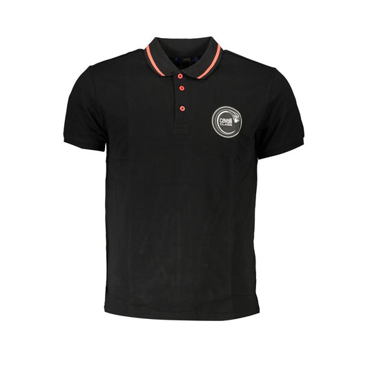 Cavalli Class Black Cotton Men's Polo Shirt