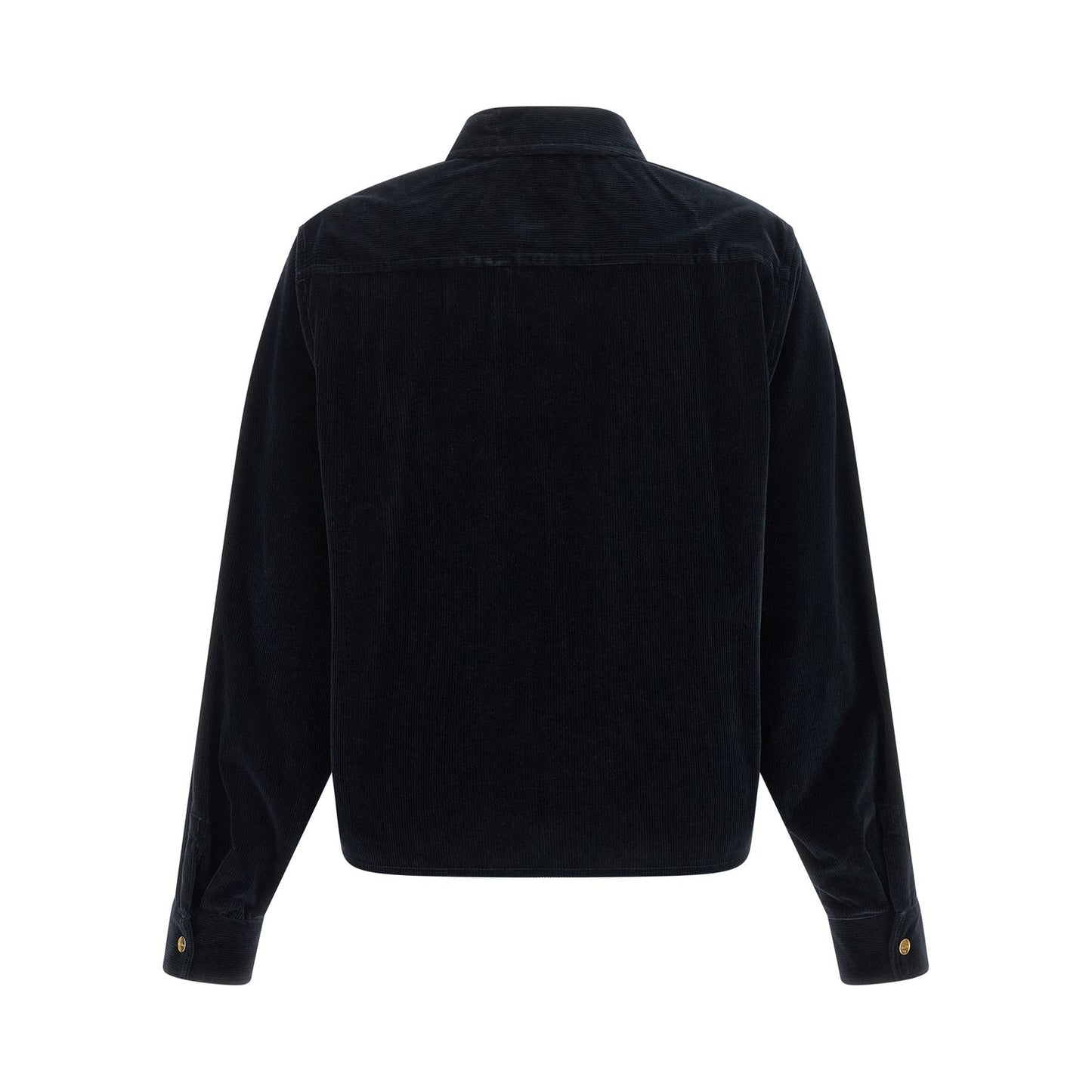 Max Mara Blue Cotton Full-Length Jacket