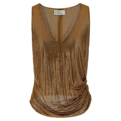 Giuseppe Di Morabito Gold Polyamide Tank Tops