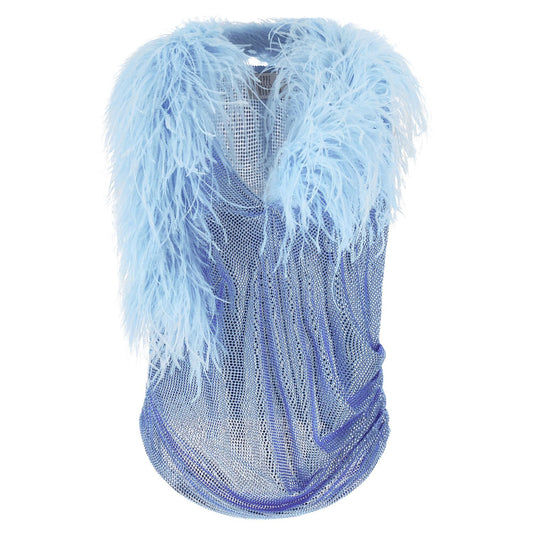 Giuseppe Di Morabito Blue Polyamide Tank Tops