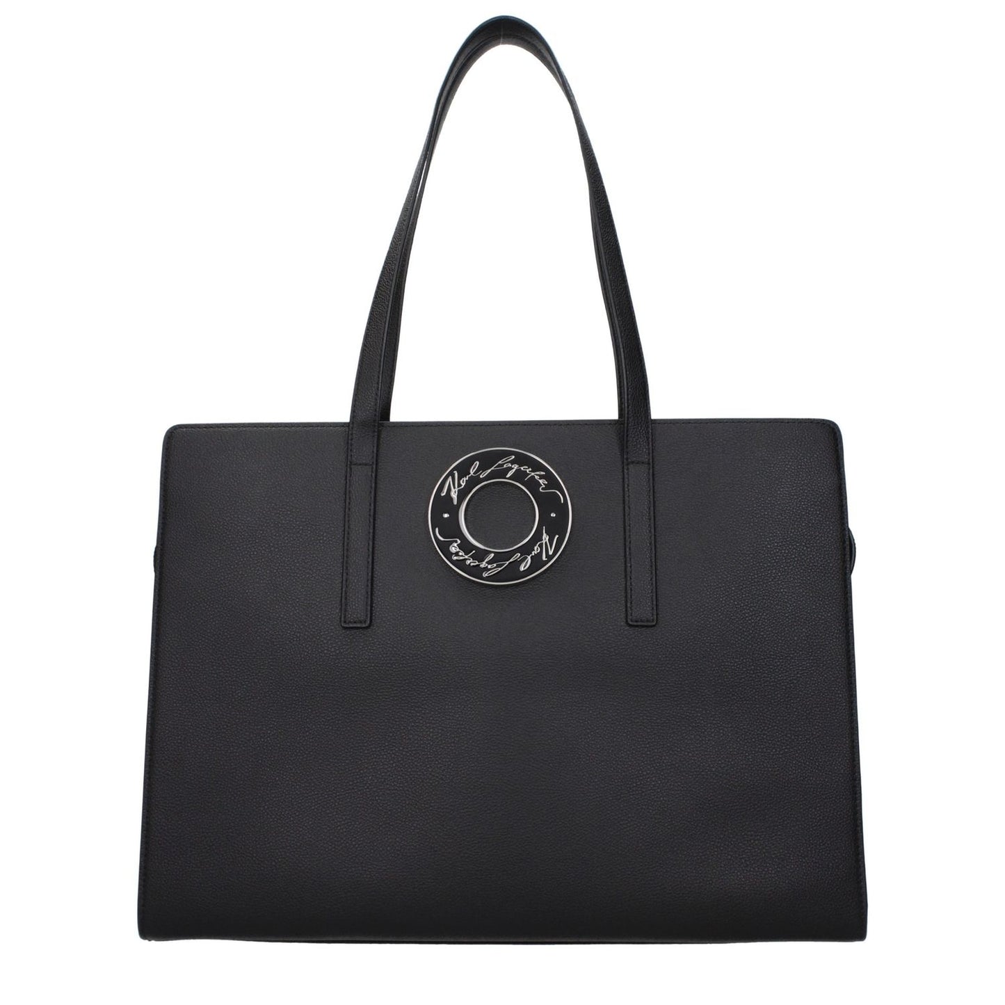 Karl Lagerfeld Black Leather Shoulder Bag