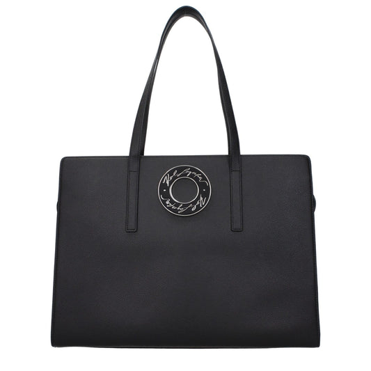Karl Lagerfeld Black Leather Shoulder Bag