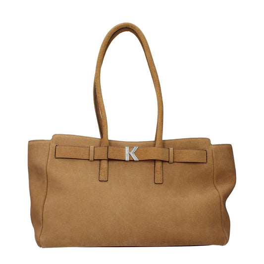 Karl Lagerfeld Brown Leather Shoulder Bag