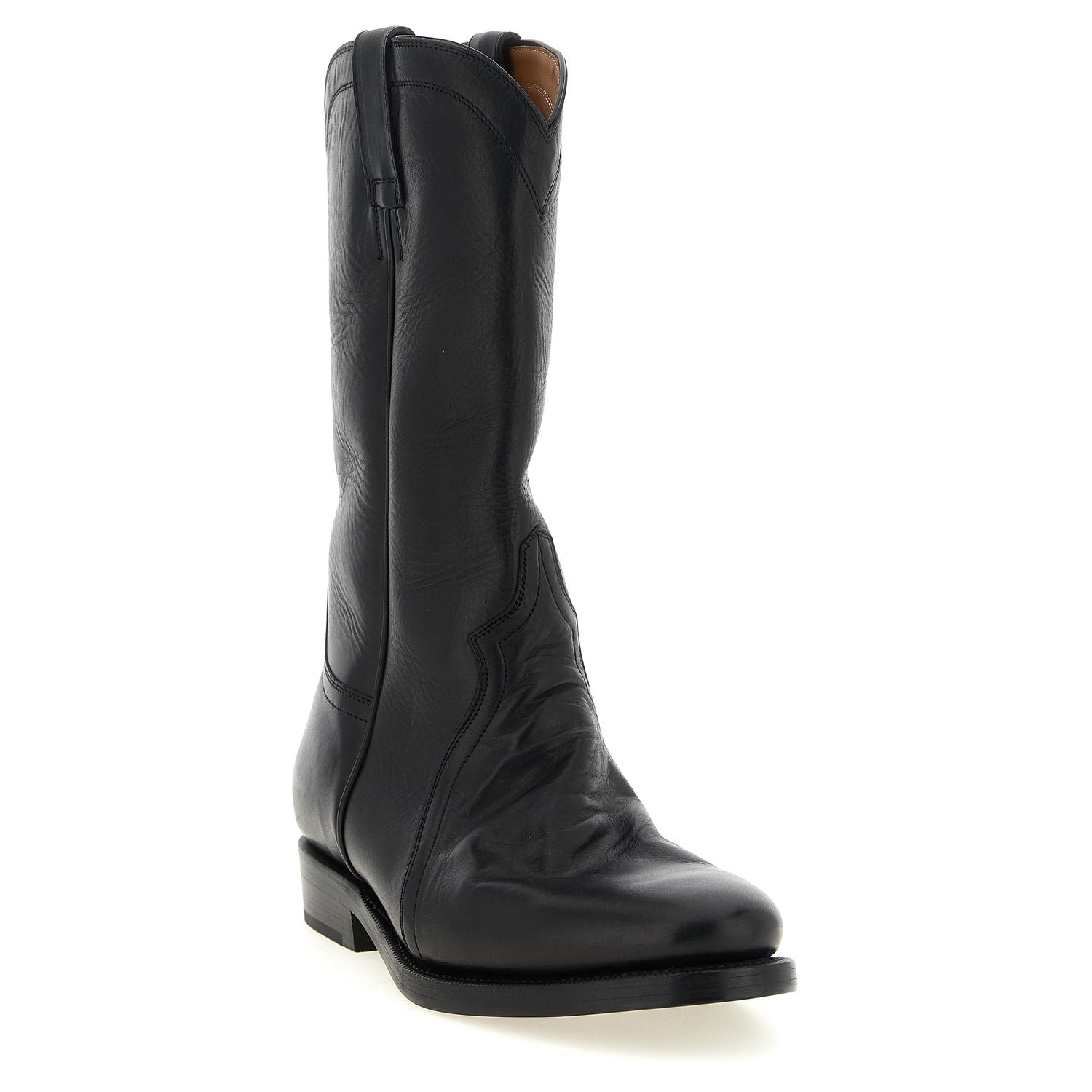Jil Sander Black Calfskin Over The Knee