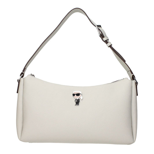 Karl Lagerfeld Gray Leather Shoulder Bag