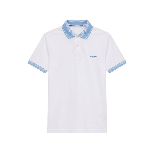 Baldinini Trend White Cotton Men Polo