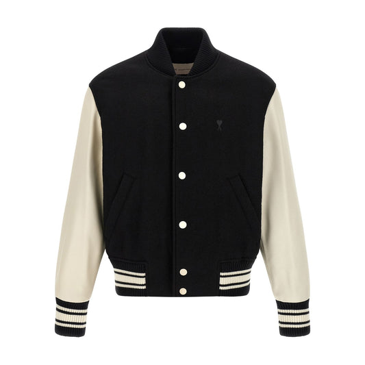 Ami Paris Bicolor Virgin Wool Bomber