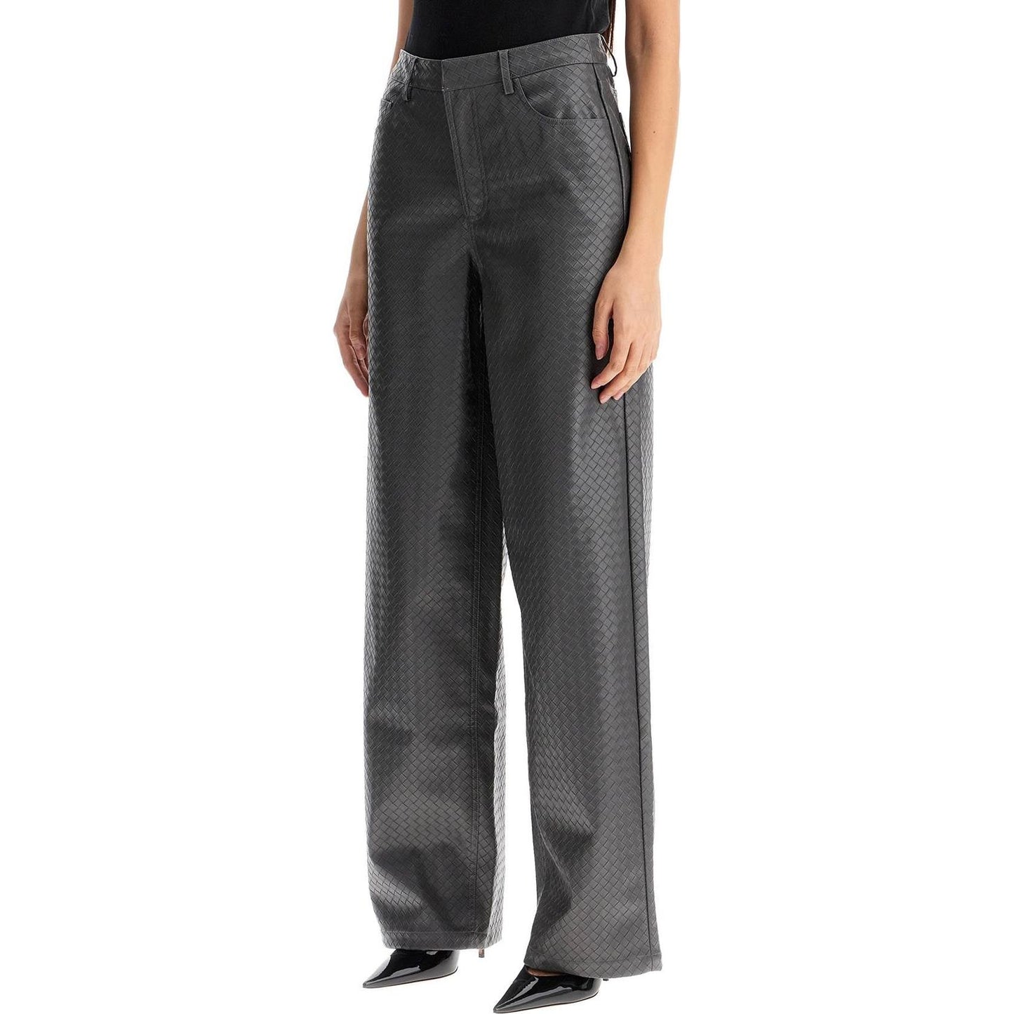 Rotate wide woven patterned trousers with a Trousers Rotate