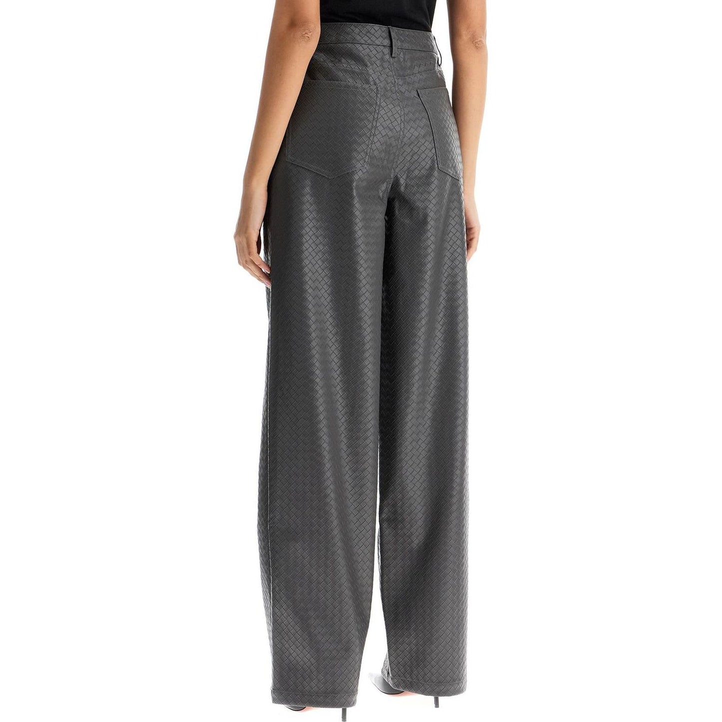 Rotate wide woven patterned trousers with a Trousers Rotate