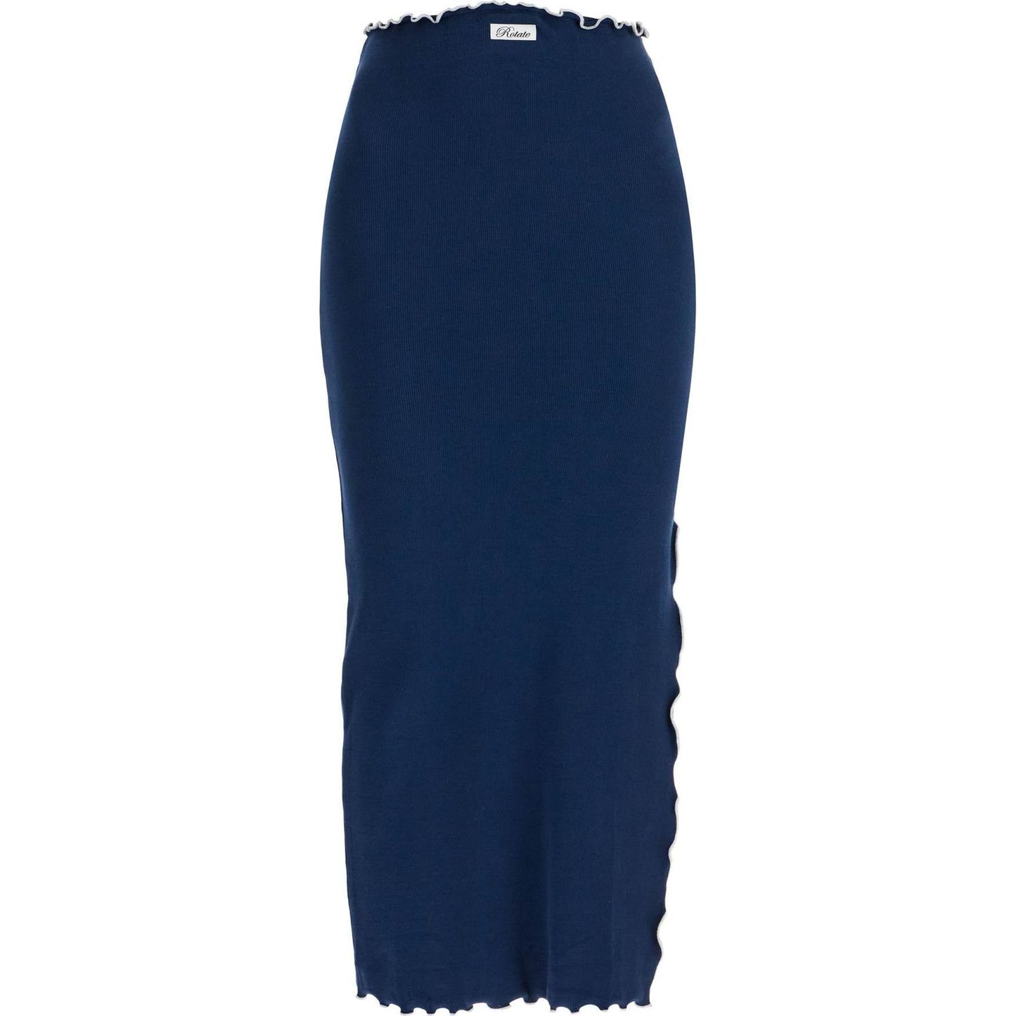 Rotate midi skirt with contrasting hemline