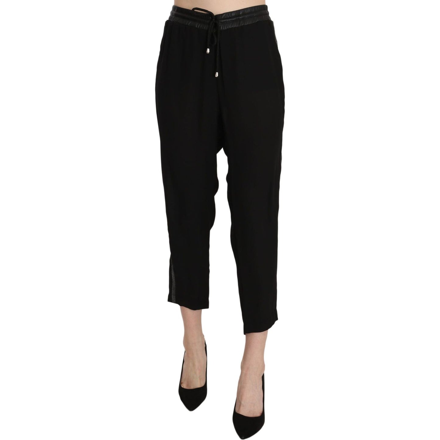 Guess Chic High Waist Cropped Pants in Elegant Black Jeans & Pants Guess