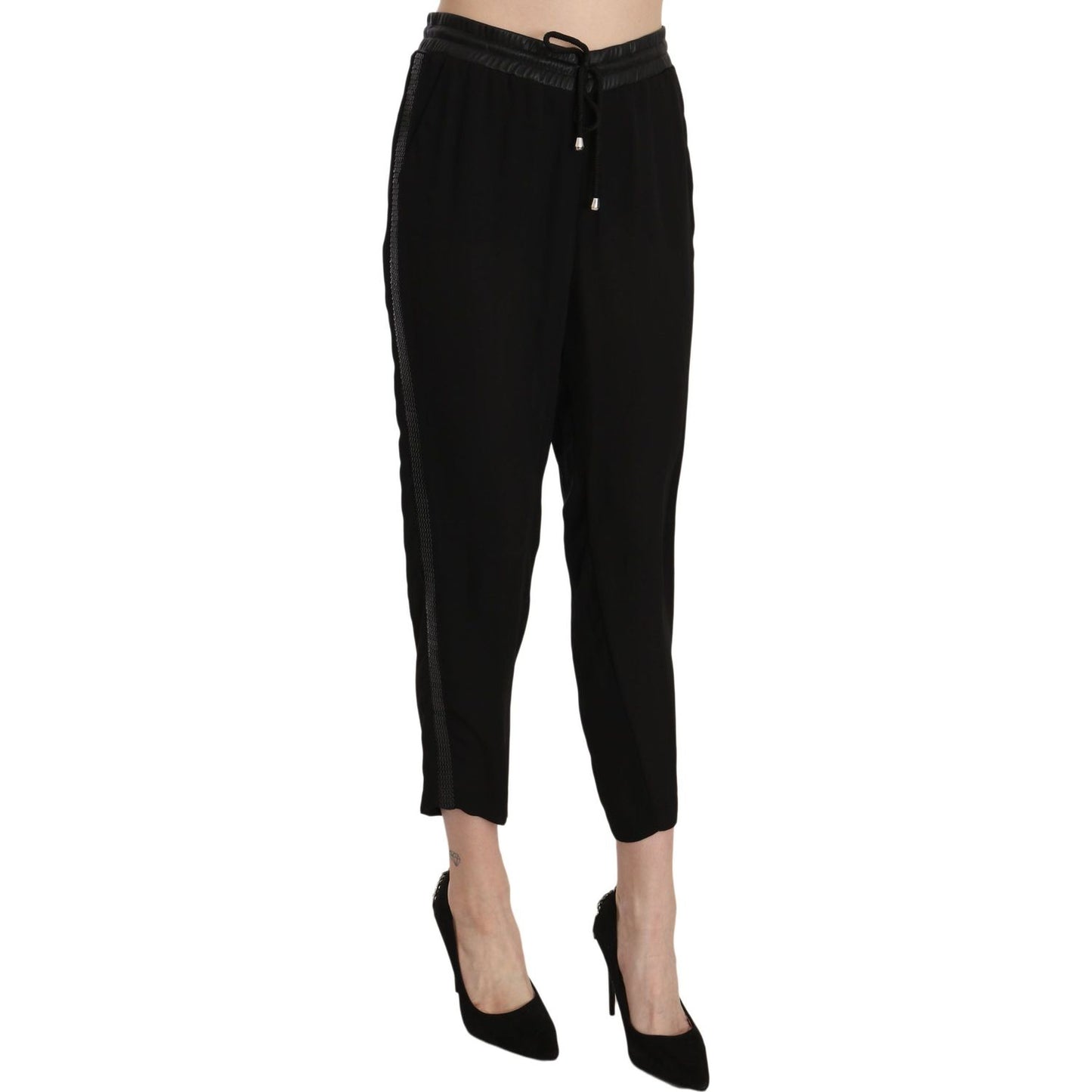 Guess Chic High Waist Cropped Pants in Elegant Black Jeans & Pants Guess