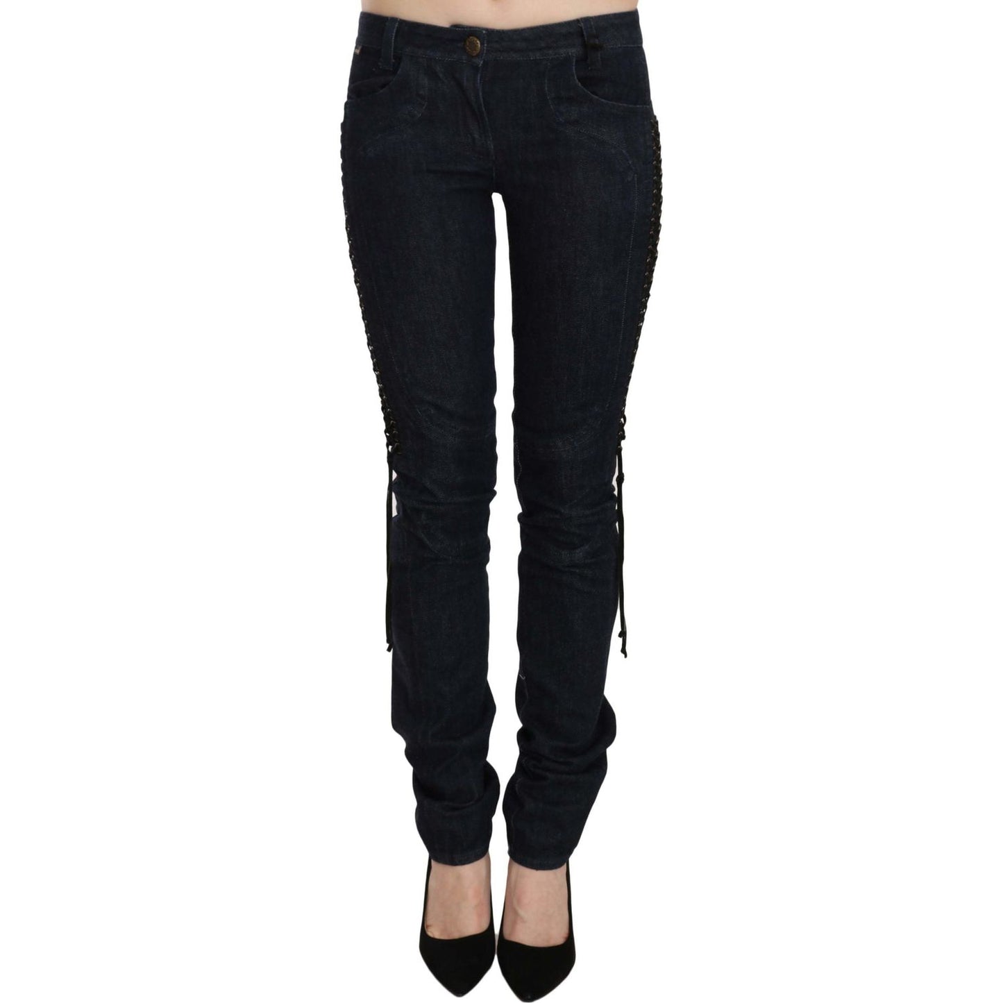 Just Cavalli Elegant Low Waist Skinny Trousers Jeans & Pants Just Cavalli