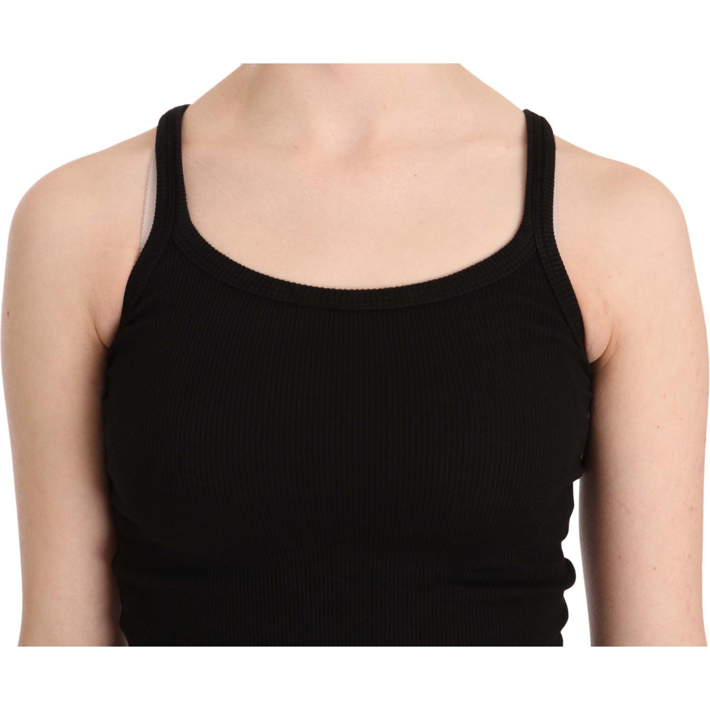 PINK MEMORIES Black Sleeveless Spaghetti Strap Blouse