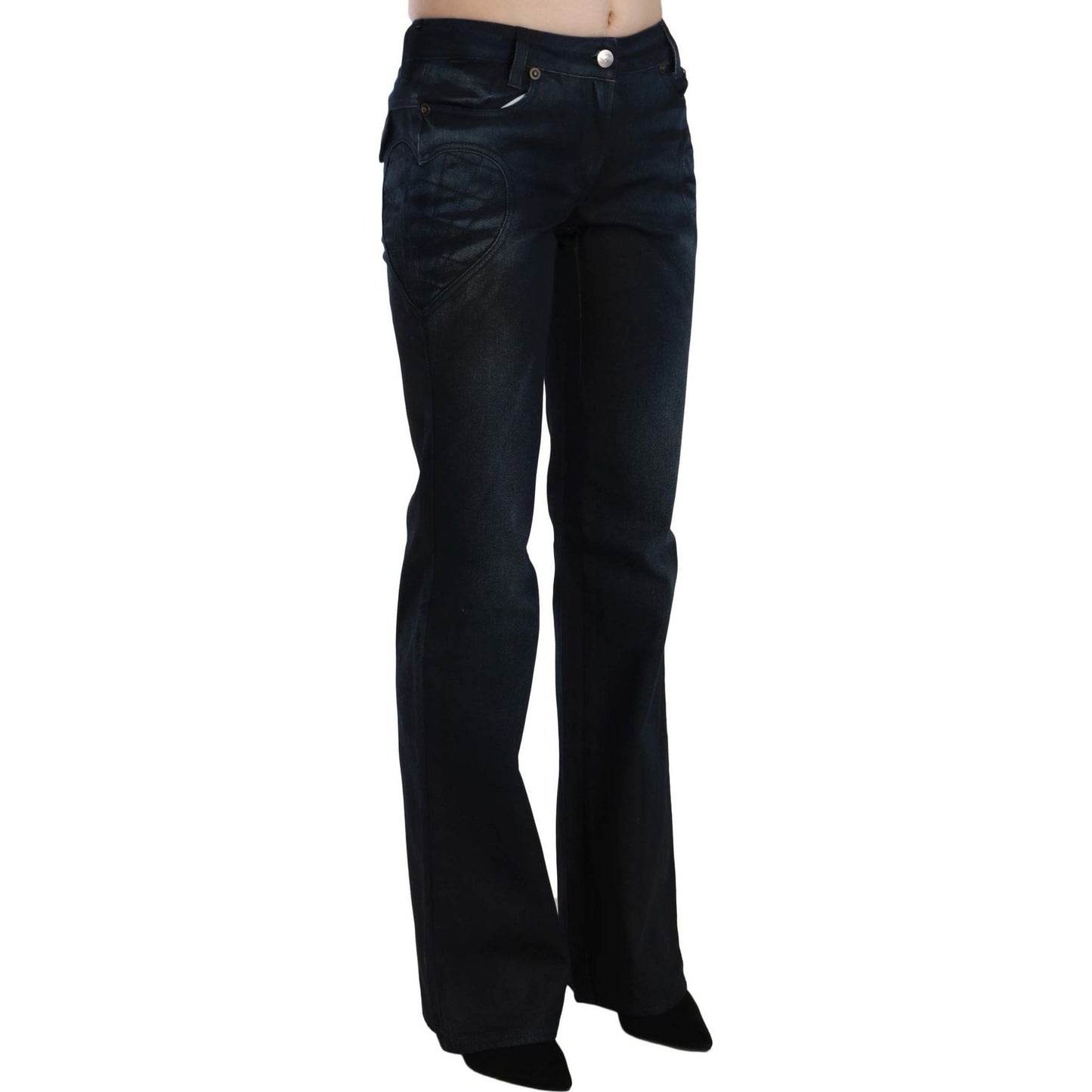 Just Cavalli Chic Mid Waist Straight Denim Pants Just Cavalli