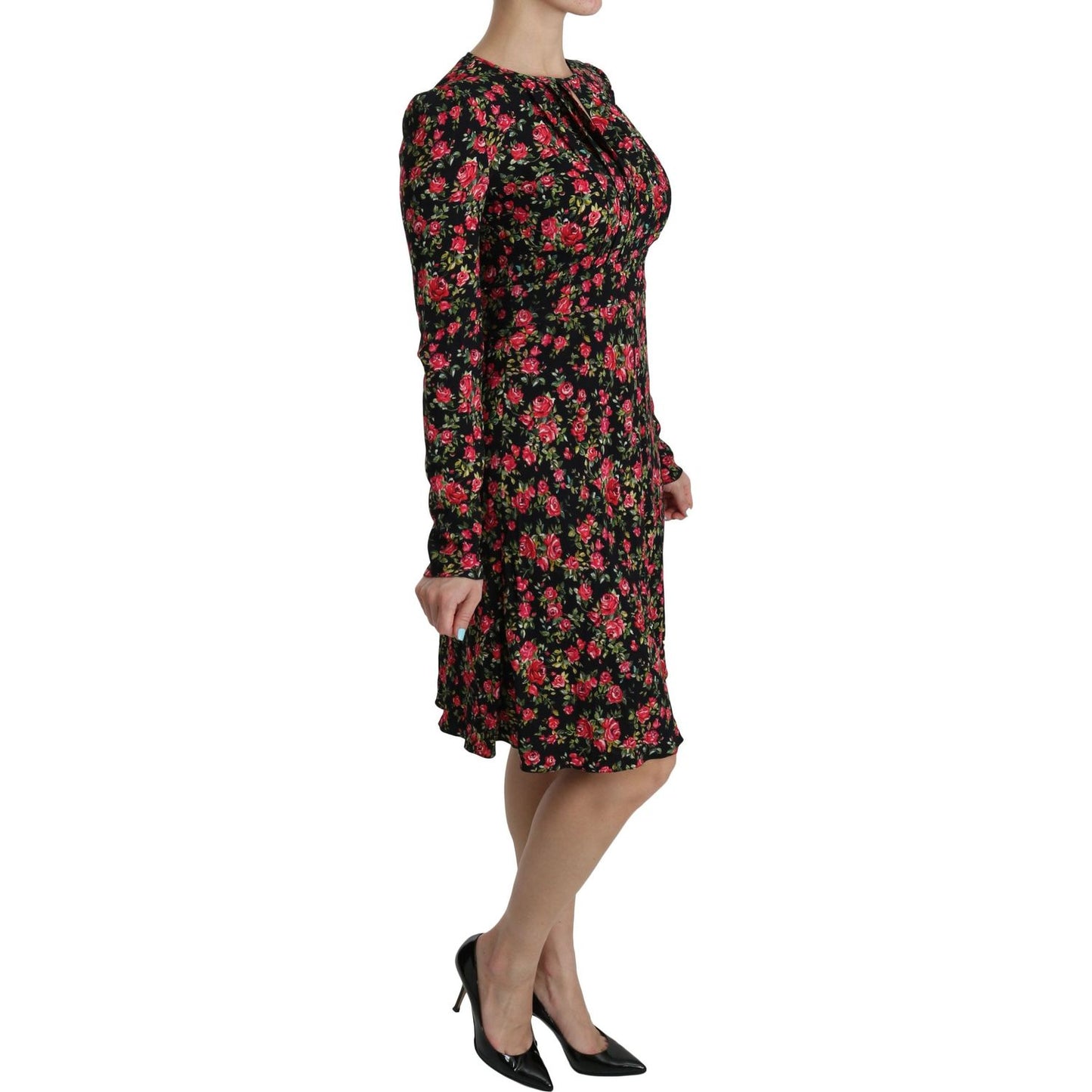 Dolce & Gabbana Floral A-Line Viscose Knee Length Dress Dolce & Gabbana