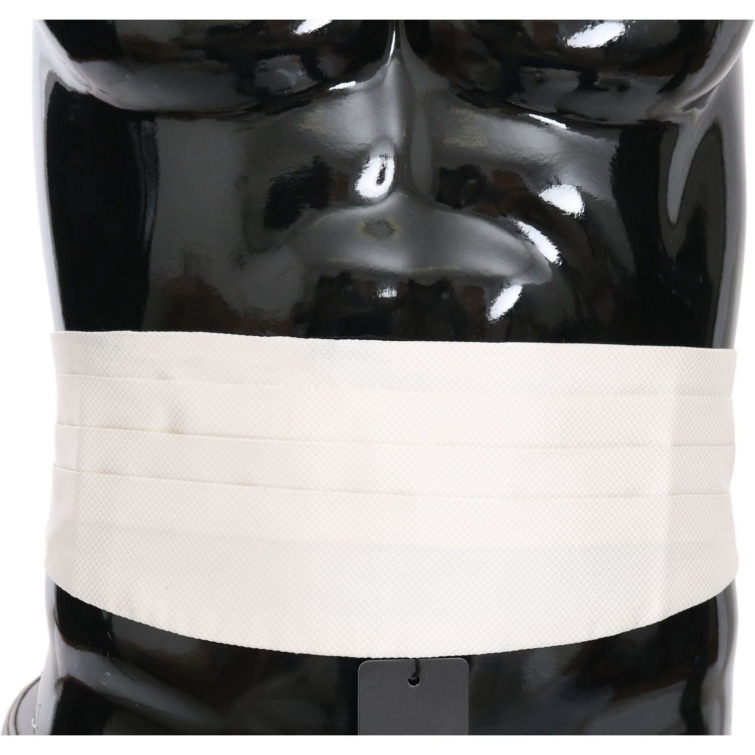 优雅的丝绸白色图案腰带