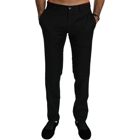 Dolce & Gabbana Black Dress Formal Trouser Mens Wool Pants Dolce & Gabbana