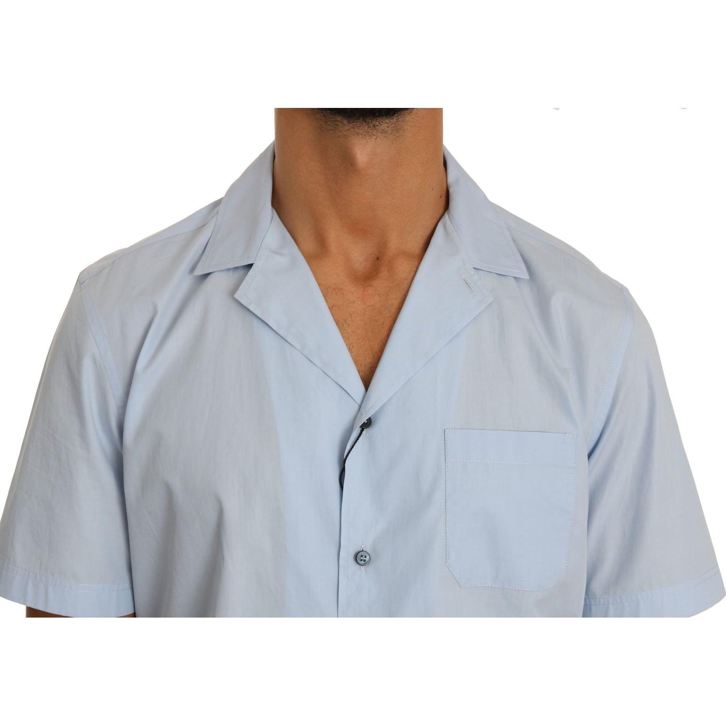 Dolce & Gabbana Elegant Blue Cotton Casual Shirt Dolce & Gabbana