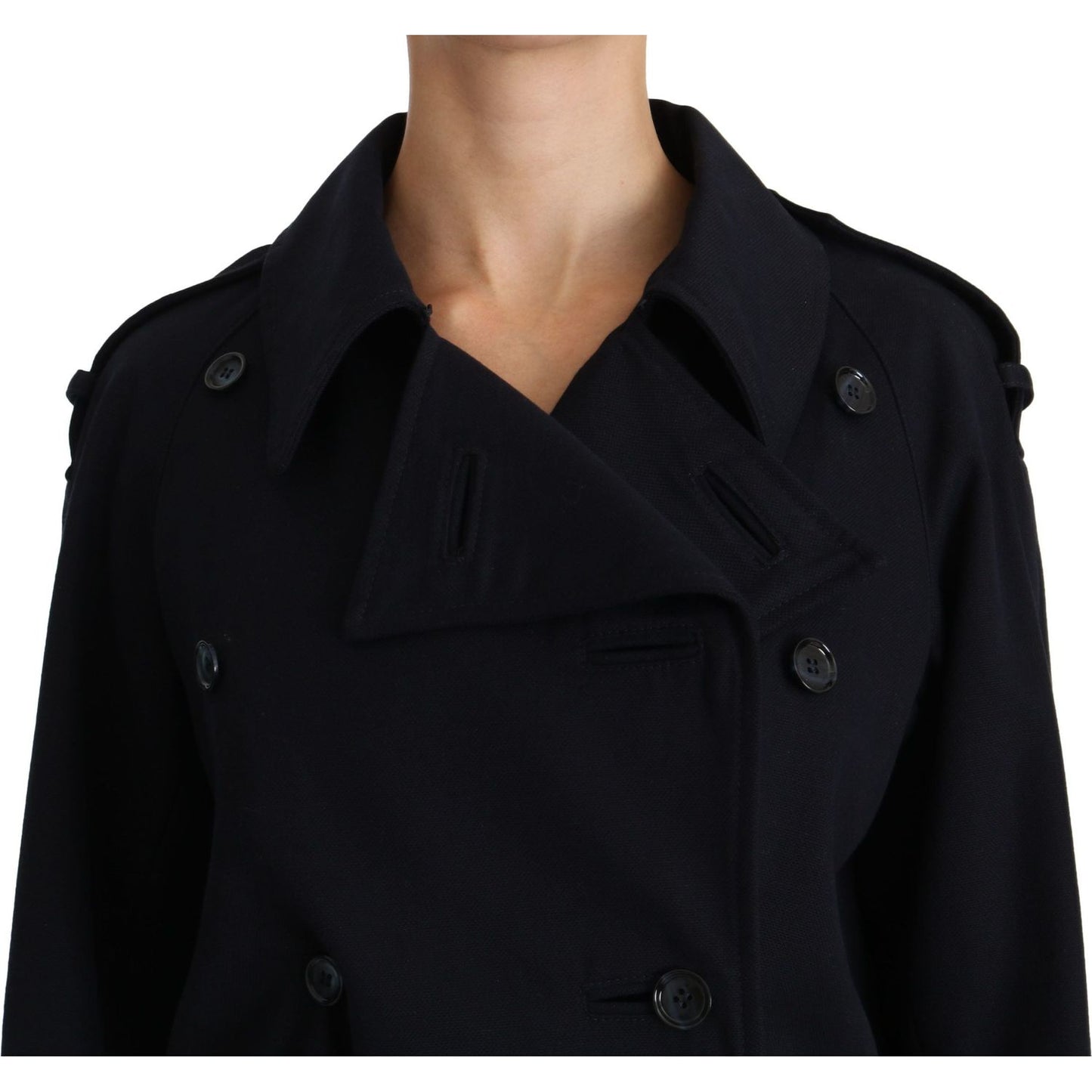 Dolce & Gabbana Elegant Polka Dot Lined Blue Jacket Coats & Jackets Dolce & Gabbana