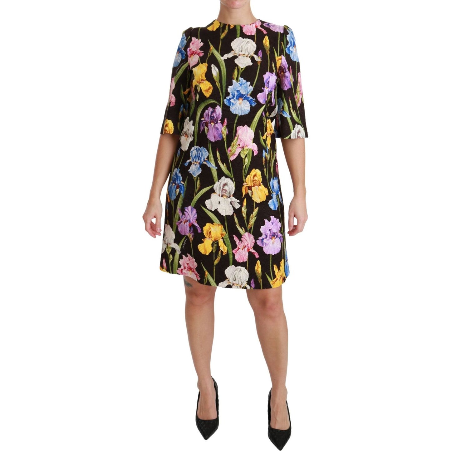 Dolce & Gabbana Floral Brocade Shift Mini Dress Dresses Dolce & Gabbana