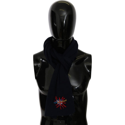 Dolce & Gabbana Blue #DGLovesLondon Wrap Shawl Wool Scarf Dolce & Gabbana