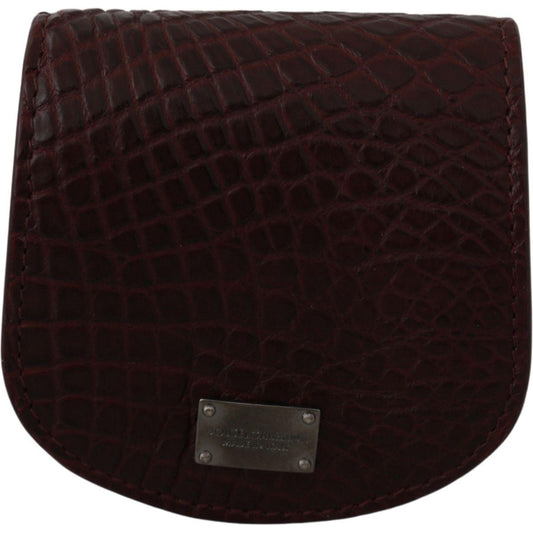 Dolce & Gabbana Brown Exotic Skin Pocket Condom Case Holder Dolce & Gabbana