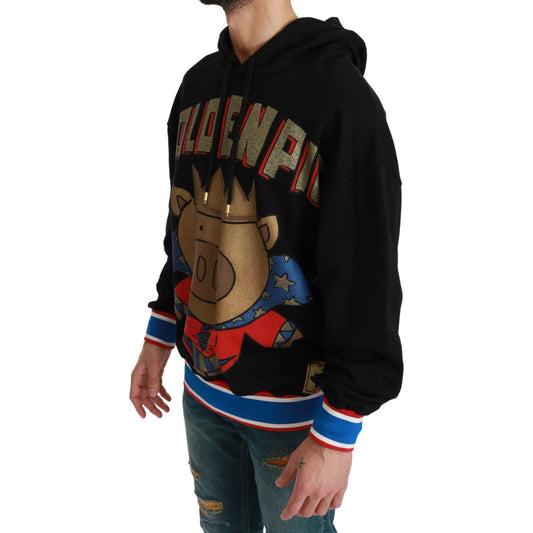 Dolce & Gabbana Elegant Hooded Pullover With Regal Motif Dolce & Gabbana