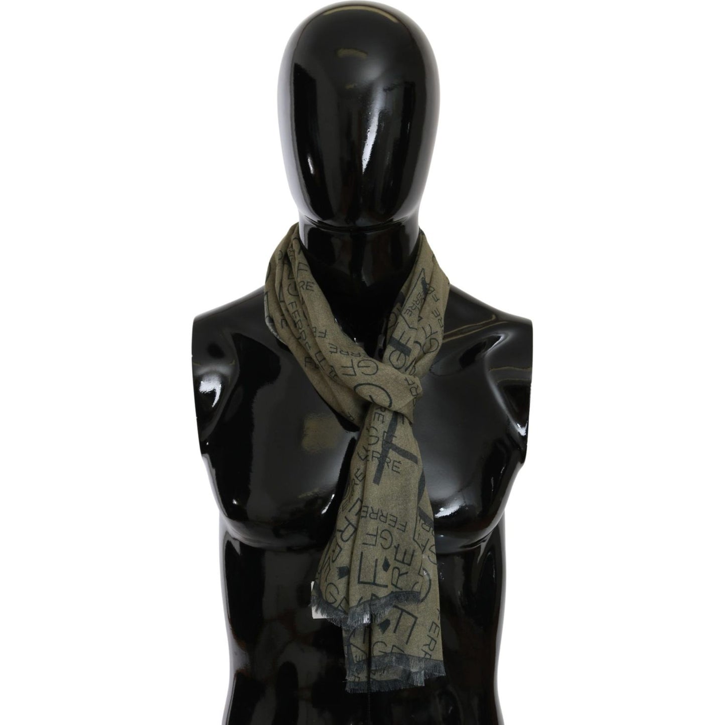 GF Ferre Elegant Patterned Wool-Blend Scarf GF Ferre