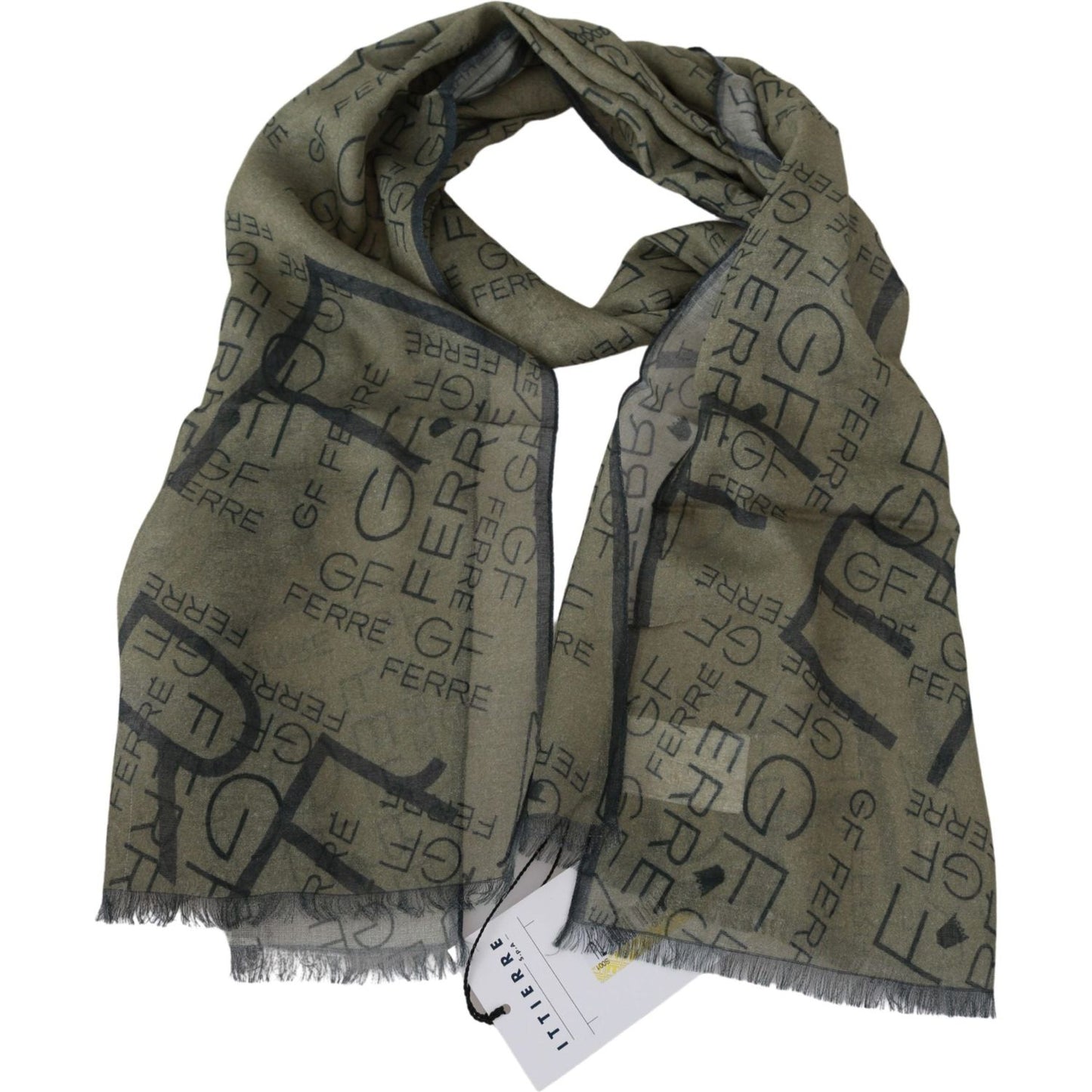 GF Ferre Elegant Patterned Wool-Blend Scarf GF Ferre