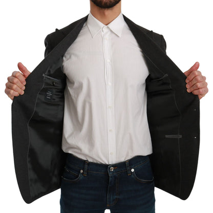 Dolce & Gabbana Gray NAPOLI Slim Fit Jacket Wool Blazer
