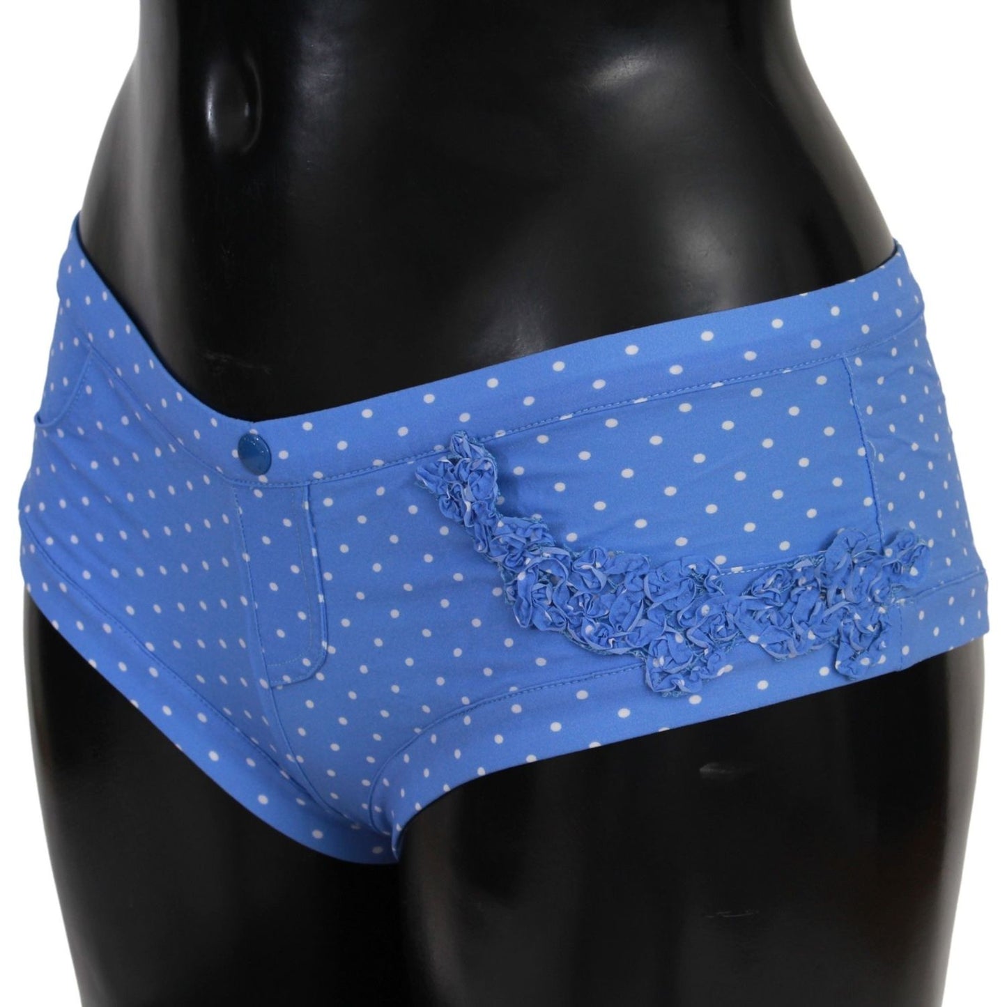 Ermanno Scervino Chic Blue Dotted Designer Bikini Set Ermanno Scervino