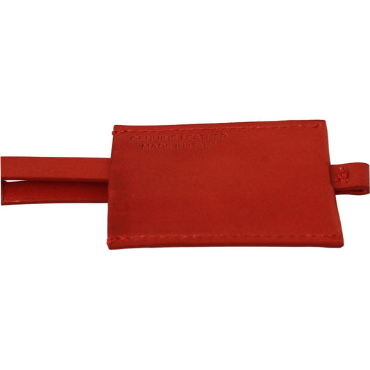 Costume National Elegant Leather and Metal Keychain - Red Keychain Costume National