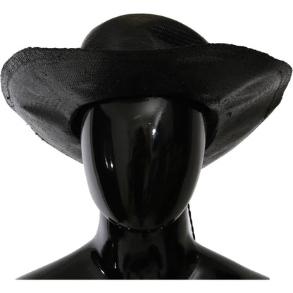 Costume National Black Wide Brim Cowboy Solid Hat Hat